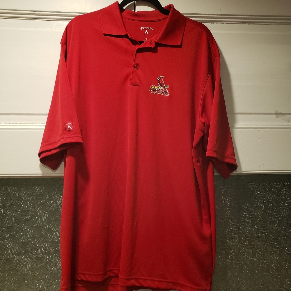 Mens Large St. Louis Cardinals Polo Shirt By Antigua xl
